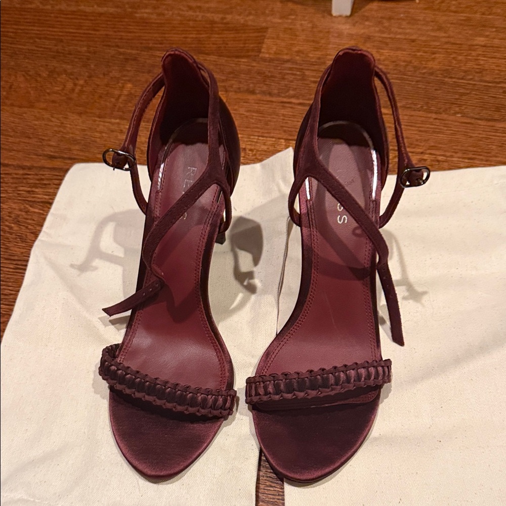 Reiss Dark Red Strappy Heels